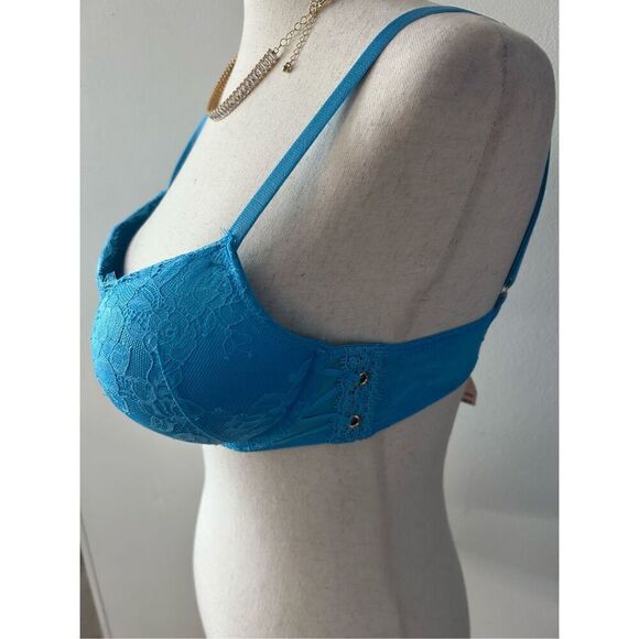 Victoria’s Secret push-up bra lace blue size 34B - Picture 2 of 6